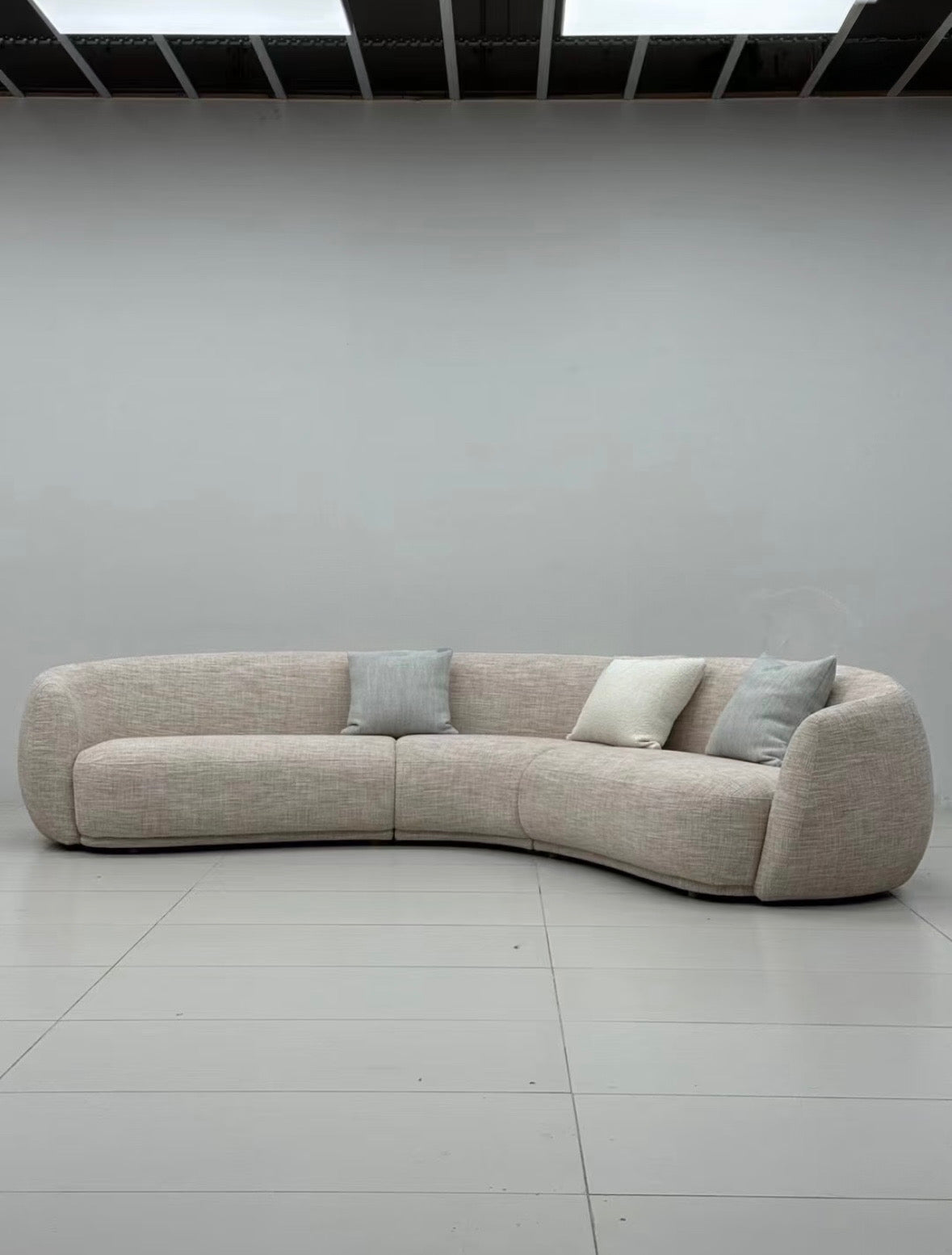 Giselle Performance Boucle Sectional Curve Sofa