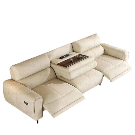 Josh Genuine Cowhide Leather Electric Recliner Sofa