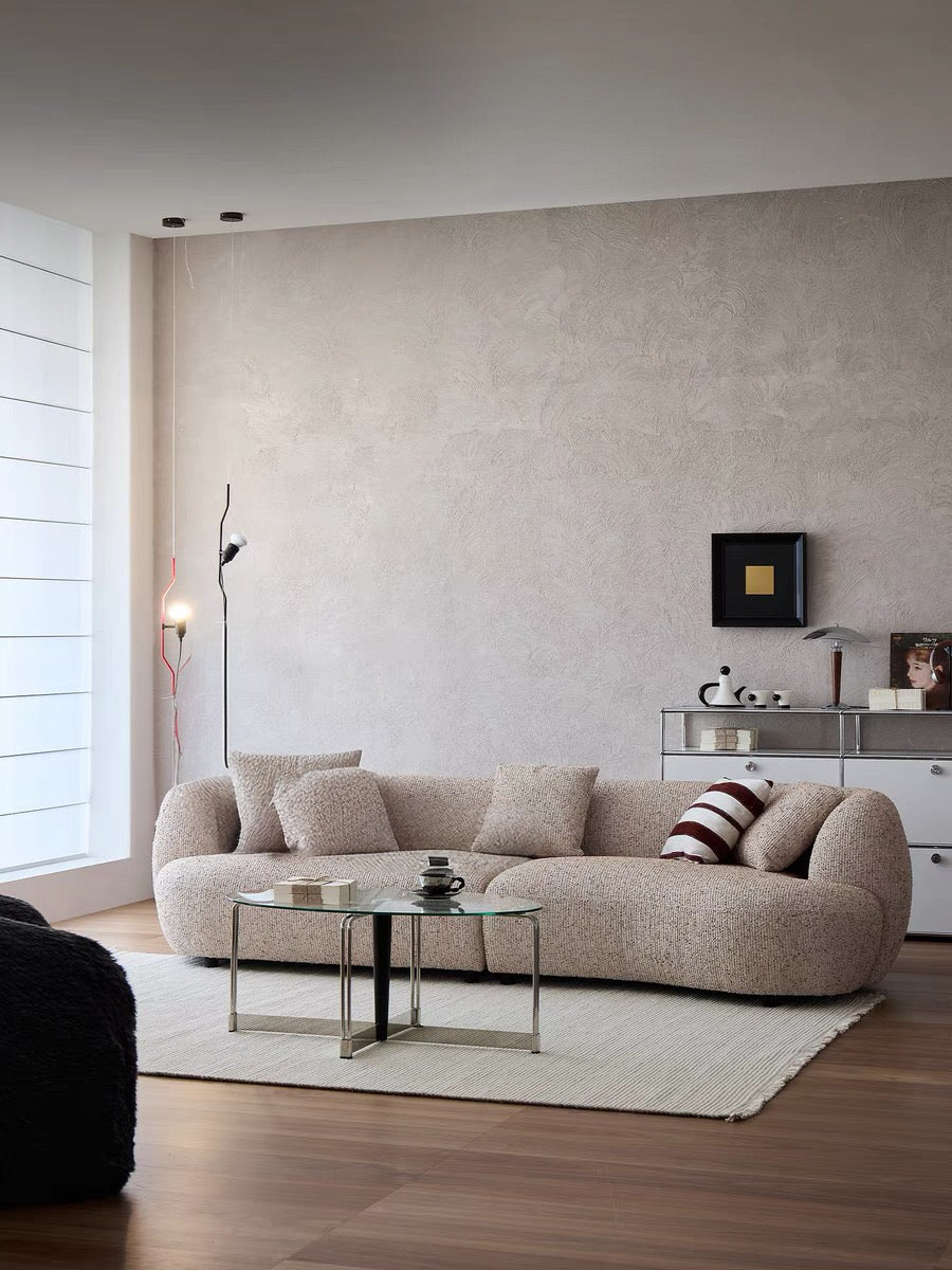 Tusca Performance Boucle Sectional Curve Sofa