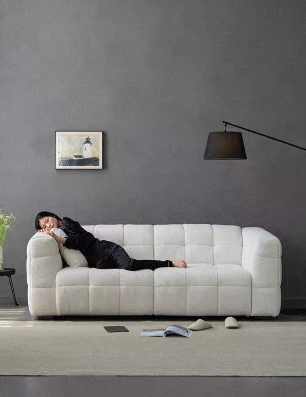 Felix Performance Boucle Foldable Sofa Bed with Mattress