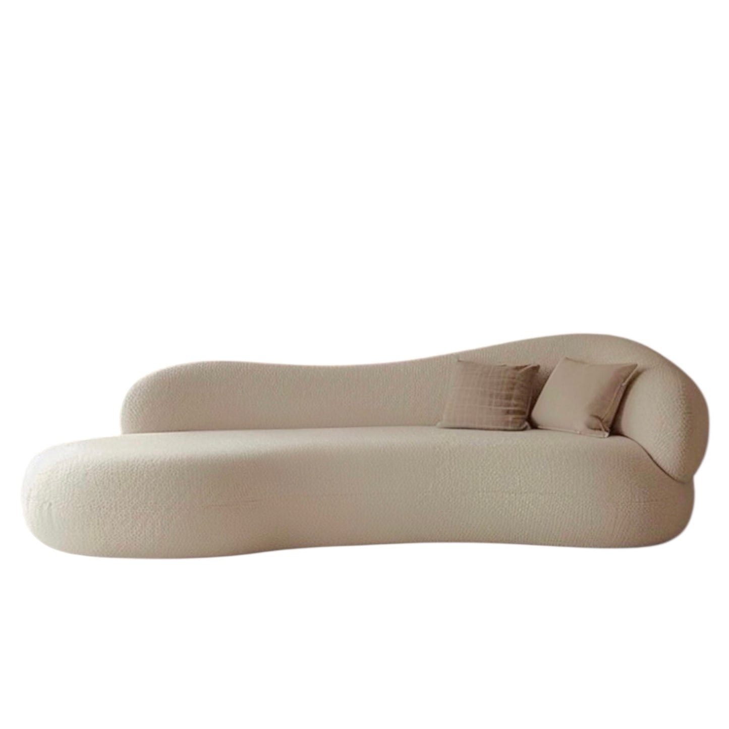 Mink Performance Boucle Curve Sofa
