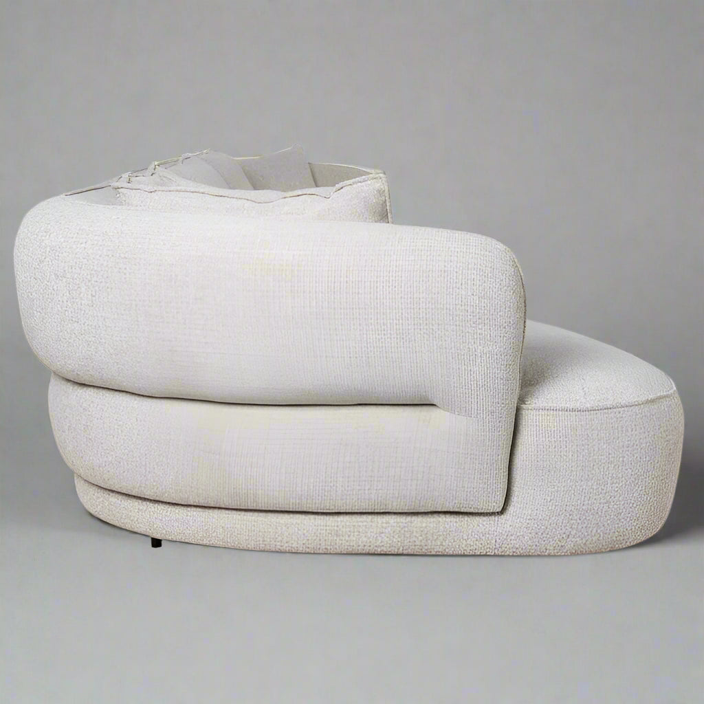 CLC10082-KJ Left Chaise Sofa - Coral Natural Linen