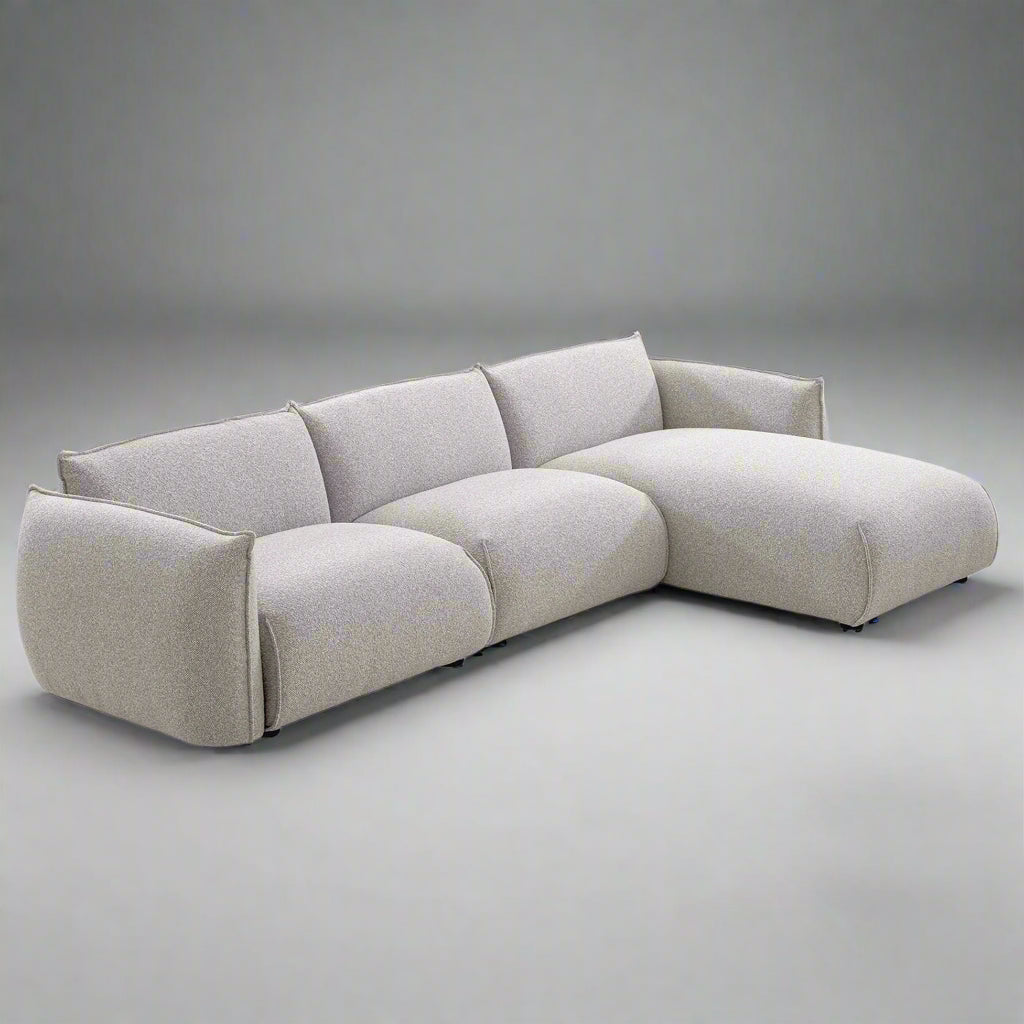 CLC10239-IG 3 Seater Right Chaise Sofa - Clay Grey