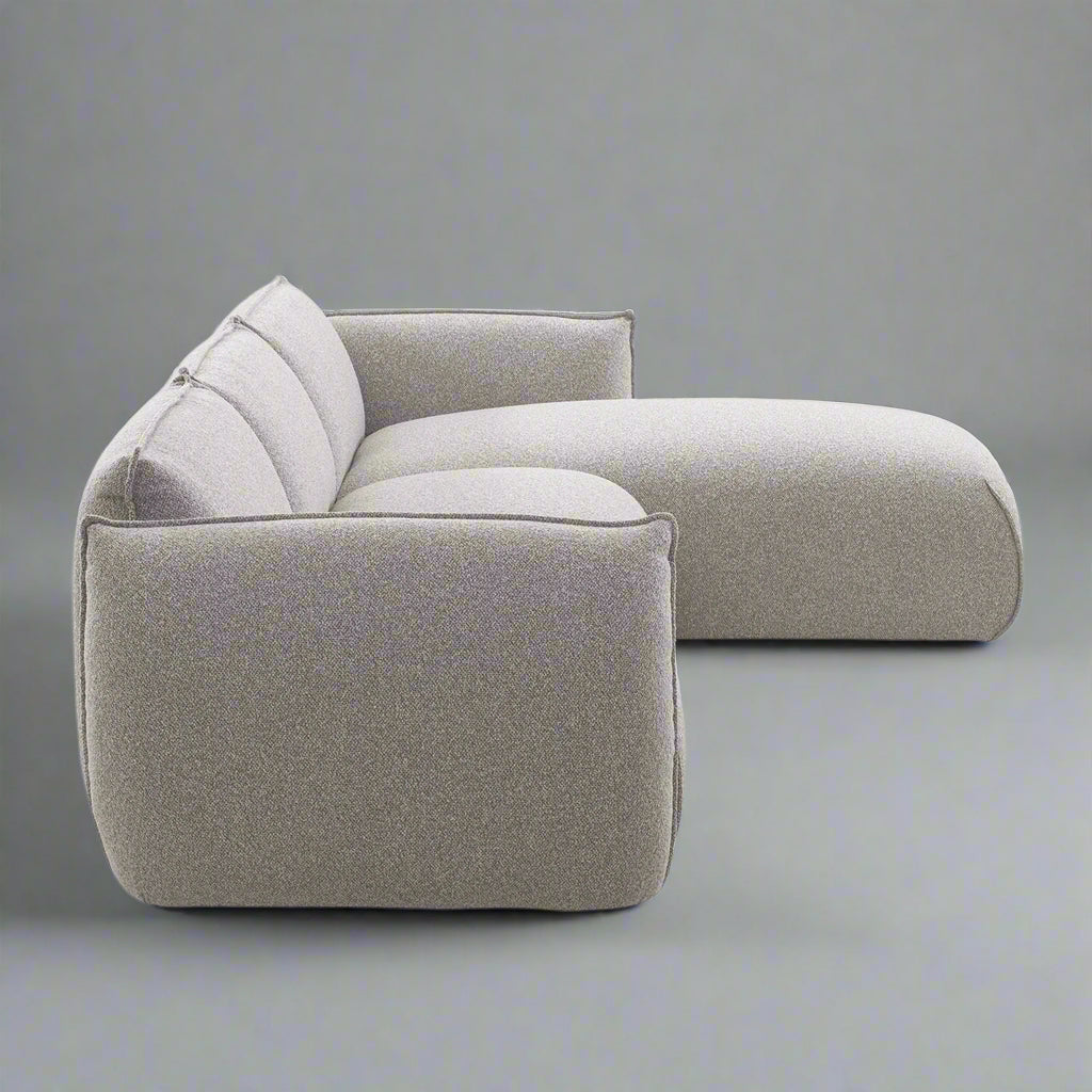 CLC10239-IG 3 Seater Right Chaise Sofa - Clay Grey