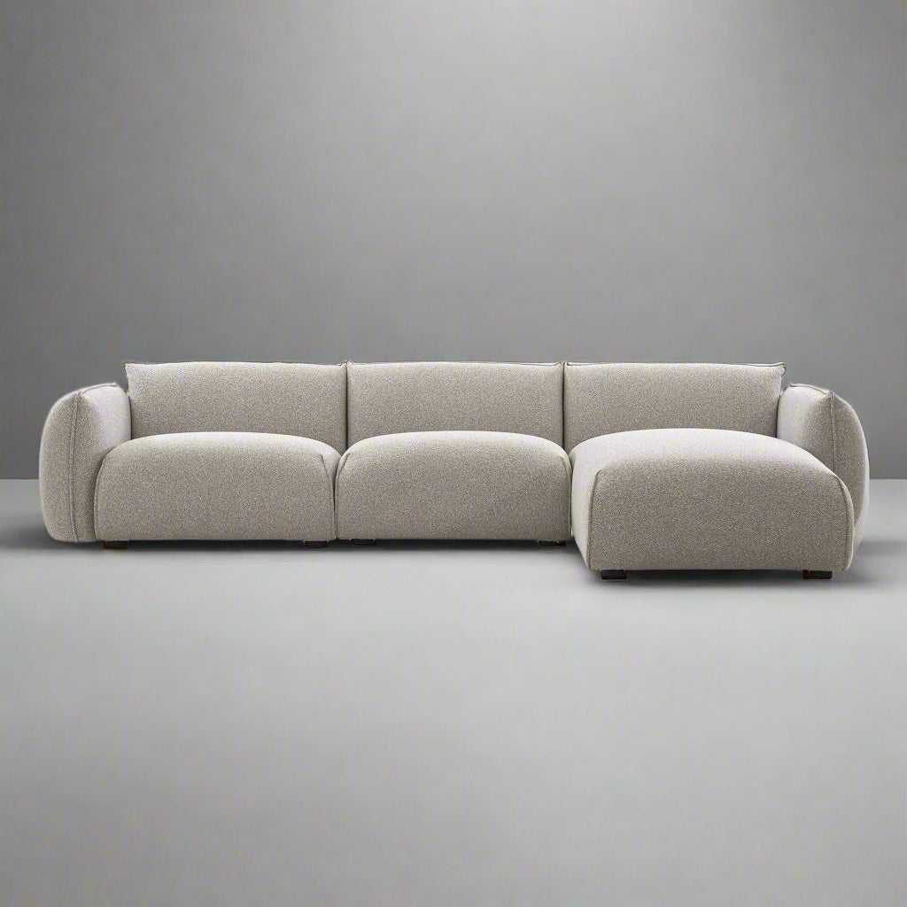 CLC10239-IG 3 Seater Right Chaise Sofa - Clay Grey
