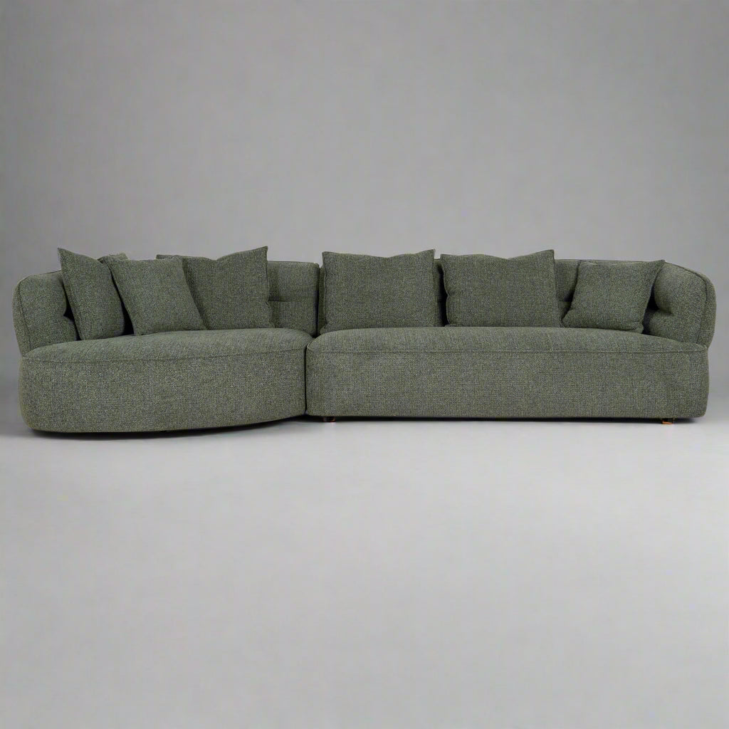 CLC10374-KJ Left Chaise Sofa - Coral Dark Green