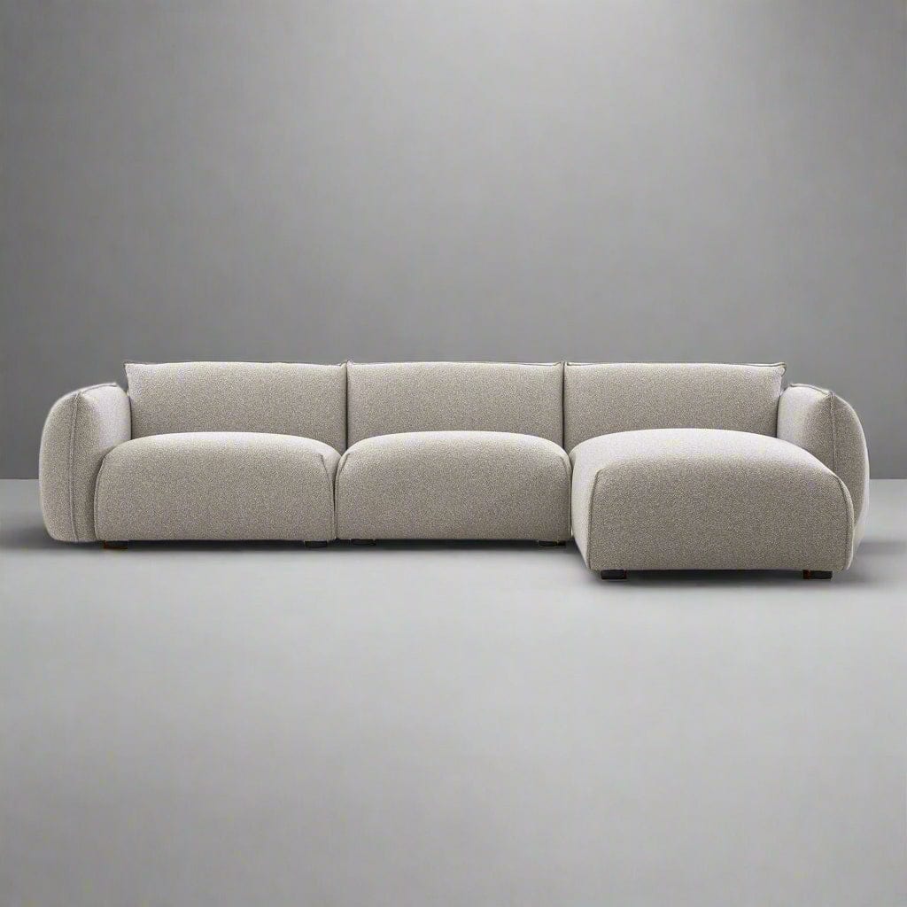 Calibre Furniture Sofa CLC10239-IG 3 Seater Right Chaise Sofa - Clay Grey