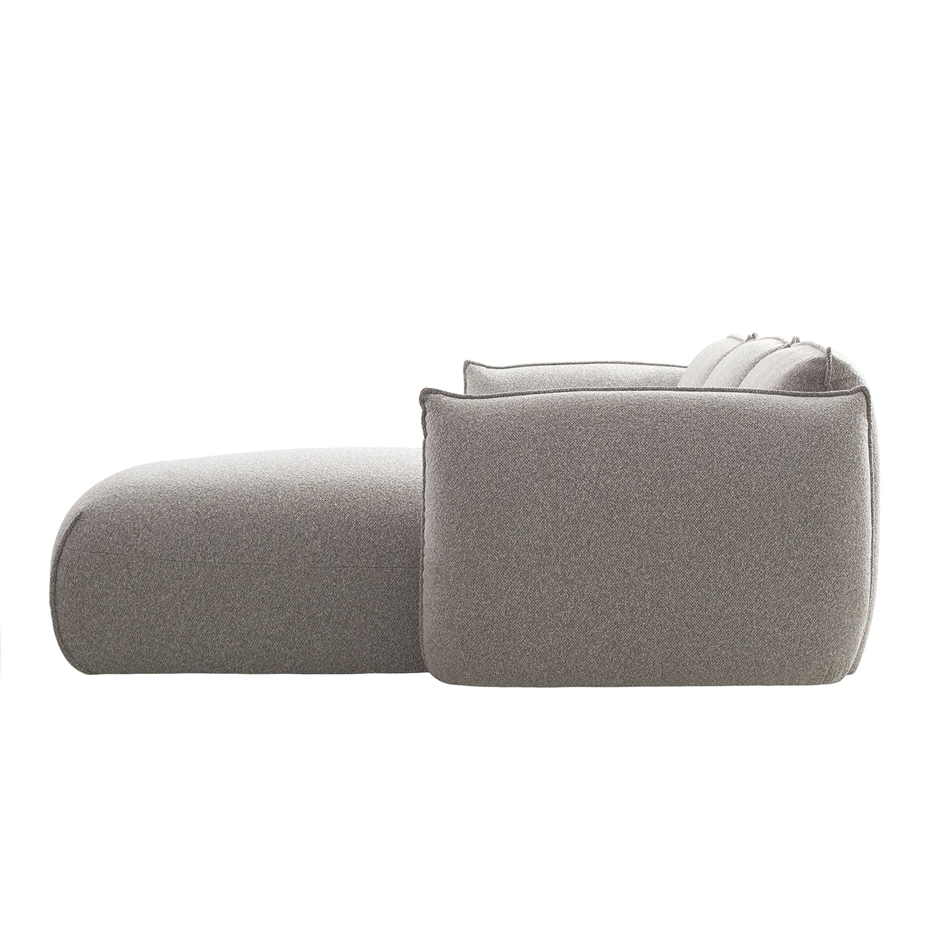 Calibre Furniture Sofa CLC10239-IG 3 Seater Right Chaise Sofa - Clay Grey