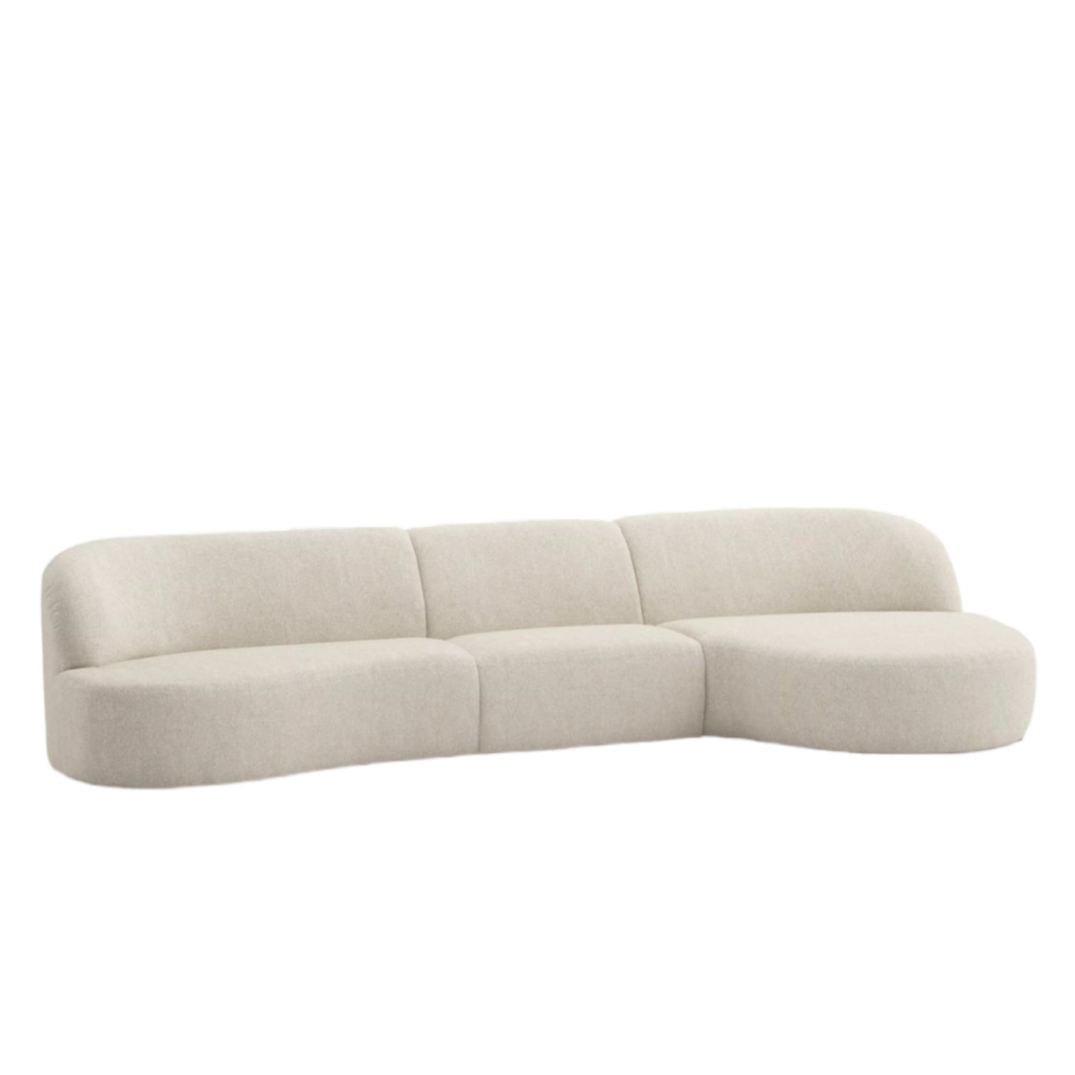 Home Atelier Adell Designer Sectional Round Chaise Sofa