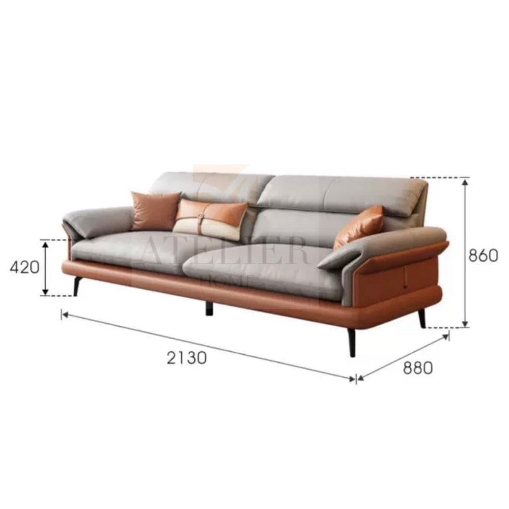 Home Atelier Adena Leather Sofa