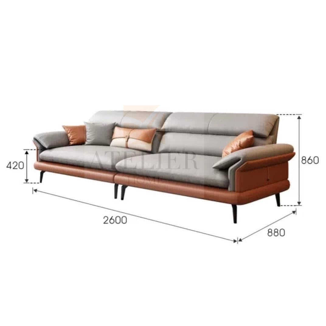 Home Atelier Adena Leather Sofa