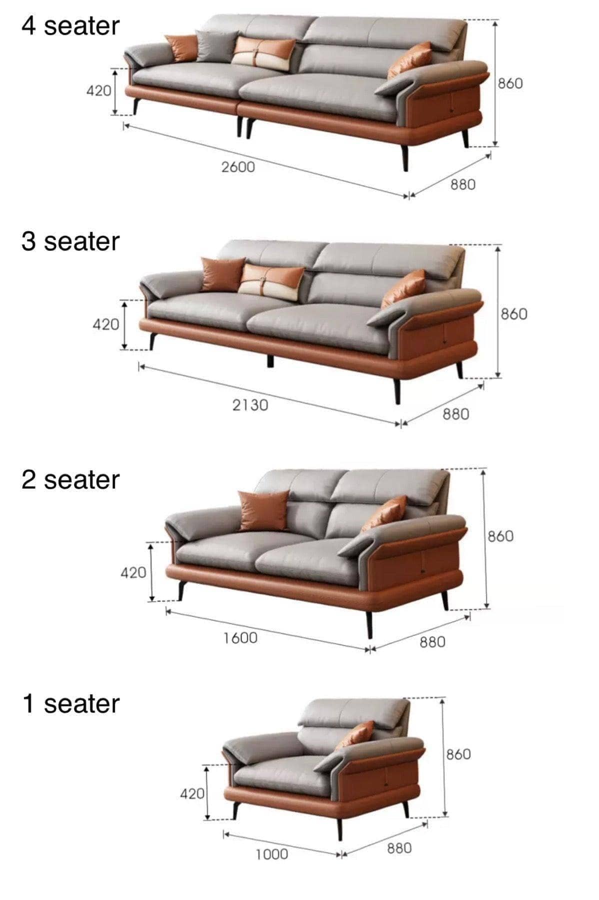Home Atelier Adena Leather Sofa