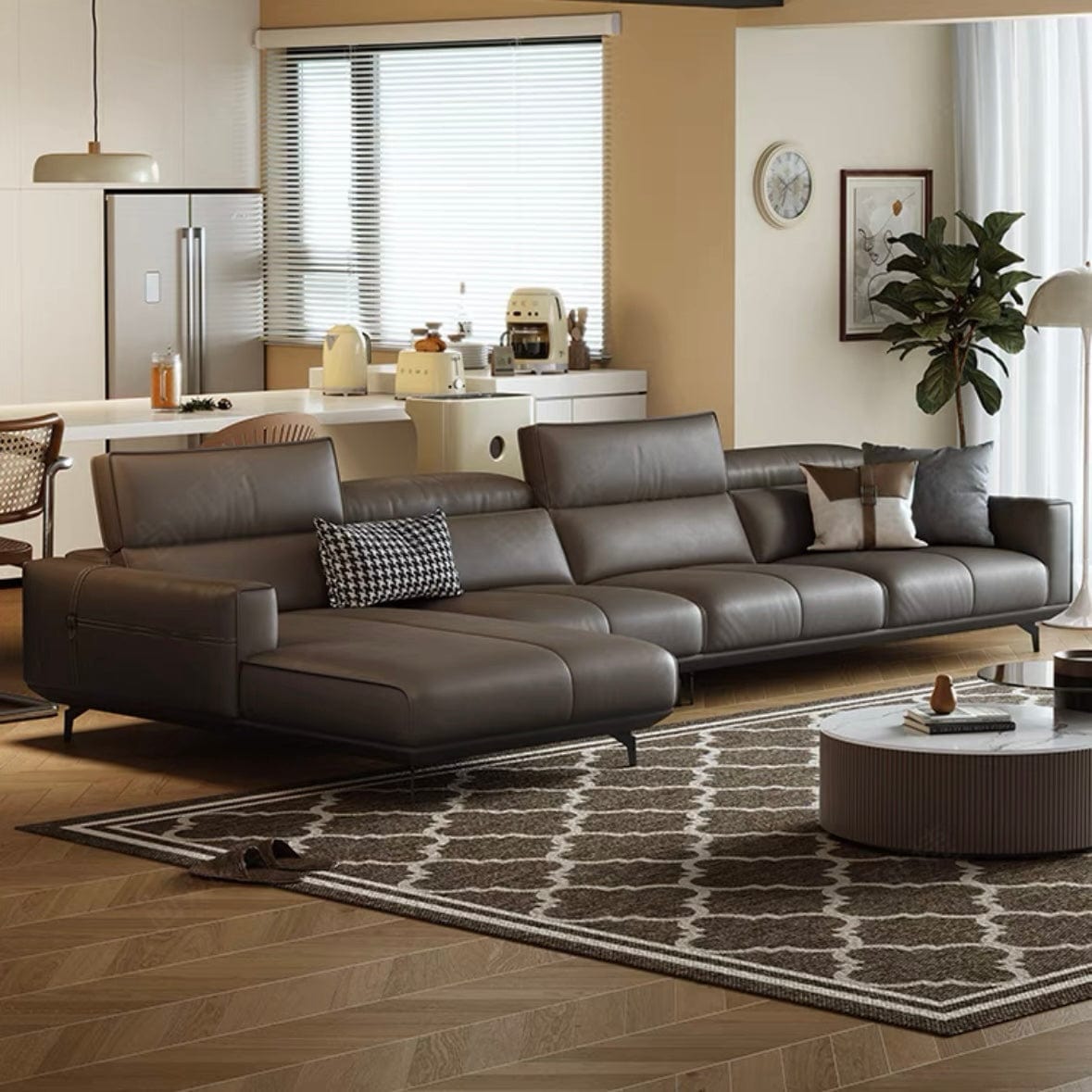 Home Atelier Alexus Leather Sectional Sofa