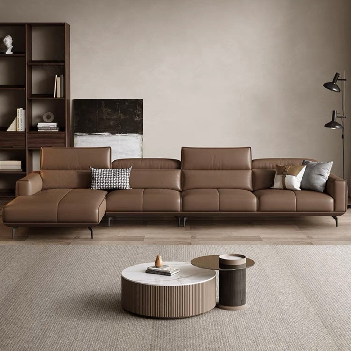 Home Atelier Alexus Leather Sectional Sofa