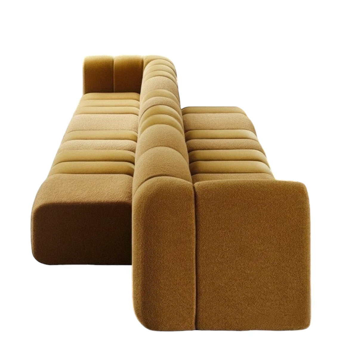 Home Atelier Alice Scratch Resistant Channel Tufted Sectional Sofa