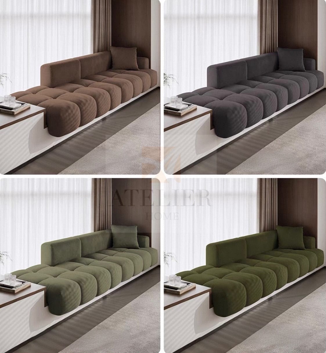 Home Atelier Allethia Customise Scratch Resistant Bay Window Sofa