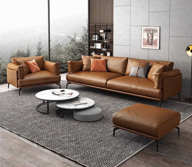 Home Atelier Almaffi Genuine Cowhide Leather Sofa