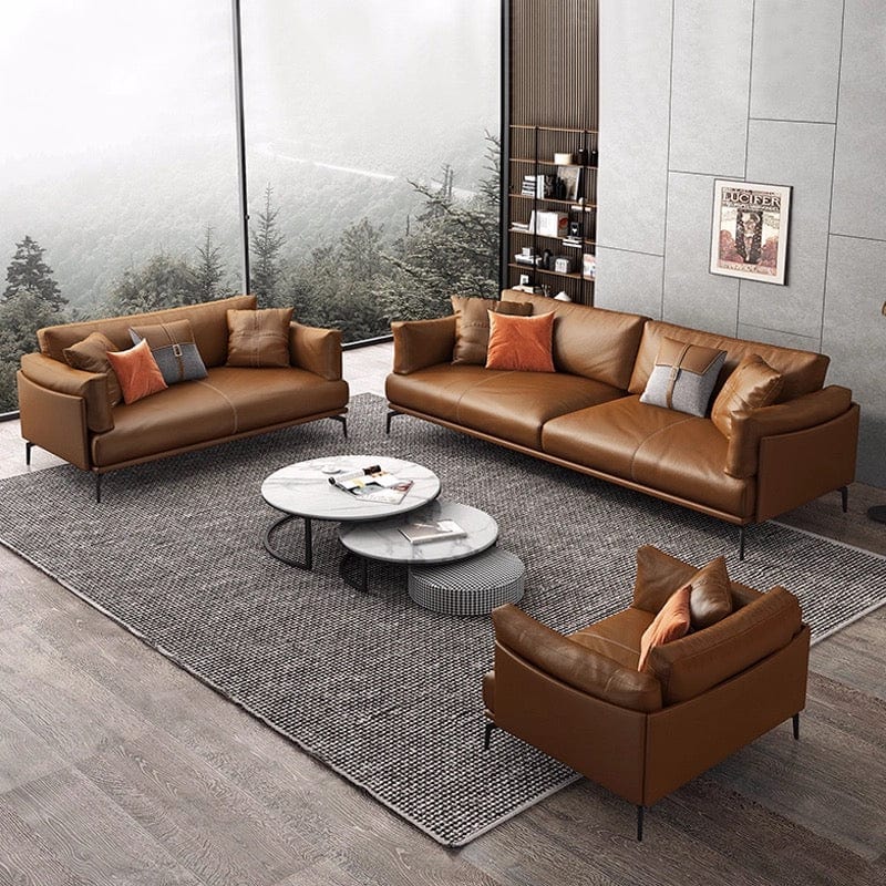 Home Atelier Almaffi Genuine Cowhide Leather Sofa