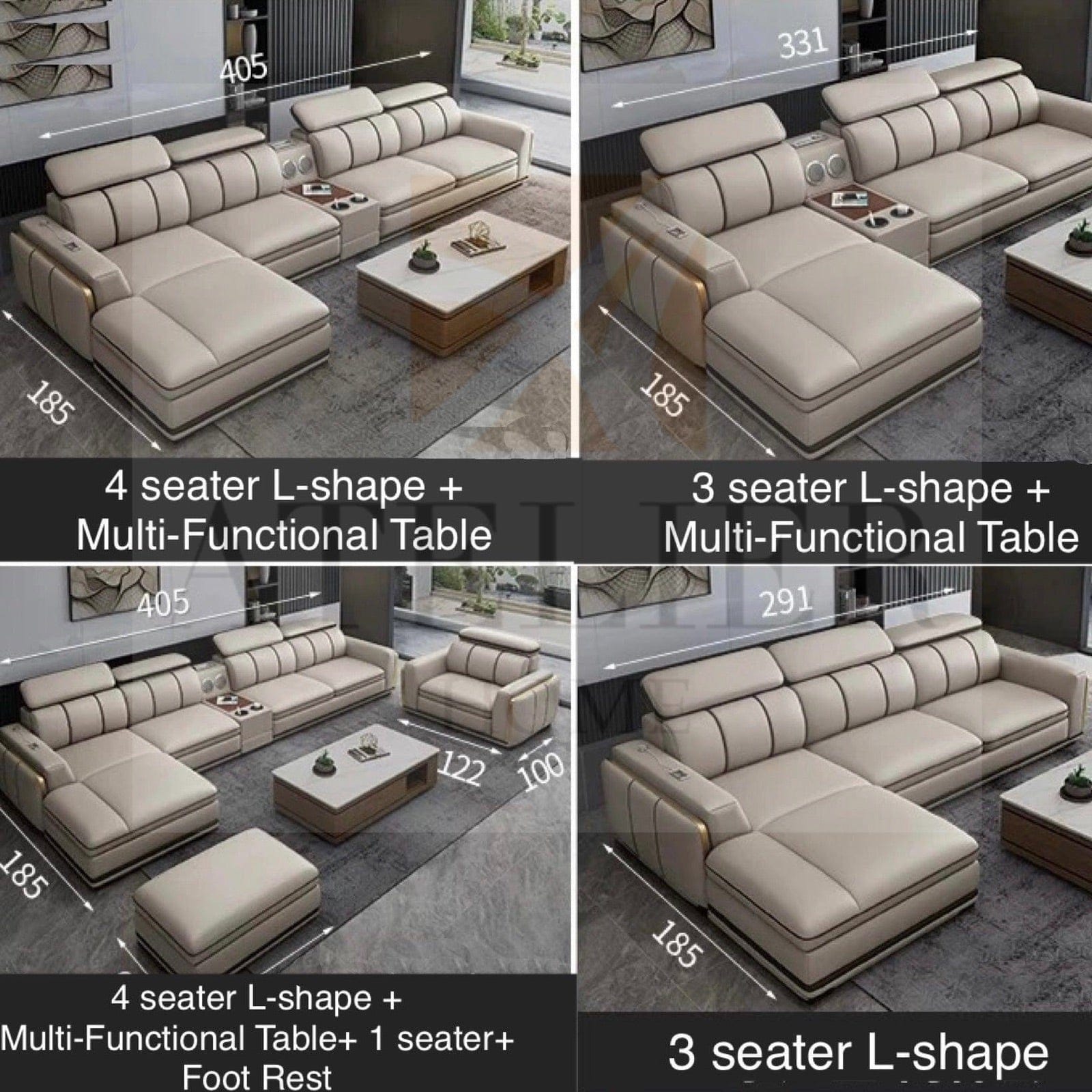 Home Atelier Alonso Leather Sectional Sofa