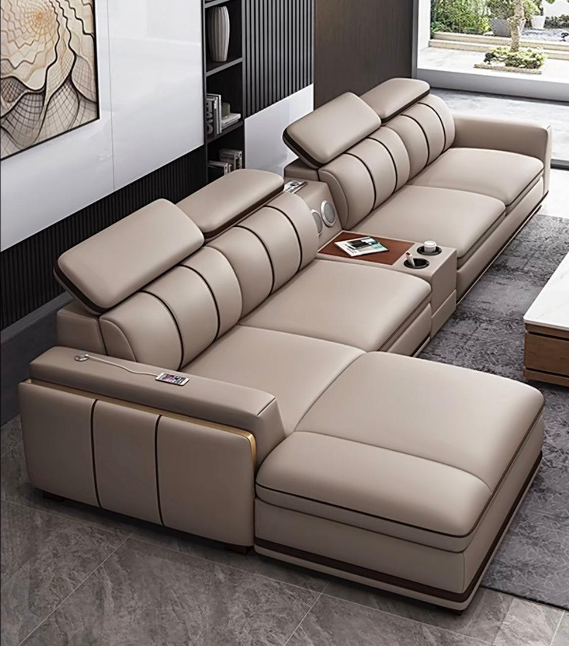 Home Atelier Alonso Leather Sectional Sofa