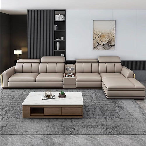 Alonso Leather Sectional Sofa Home