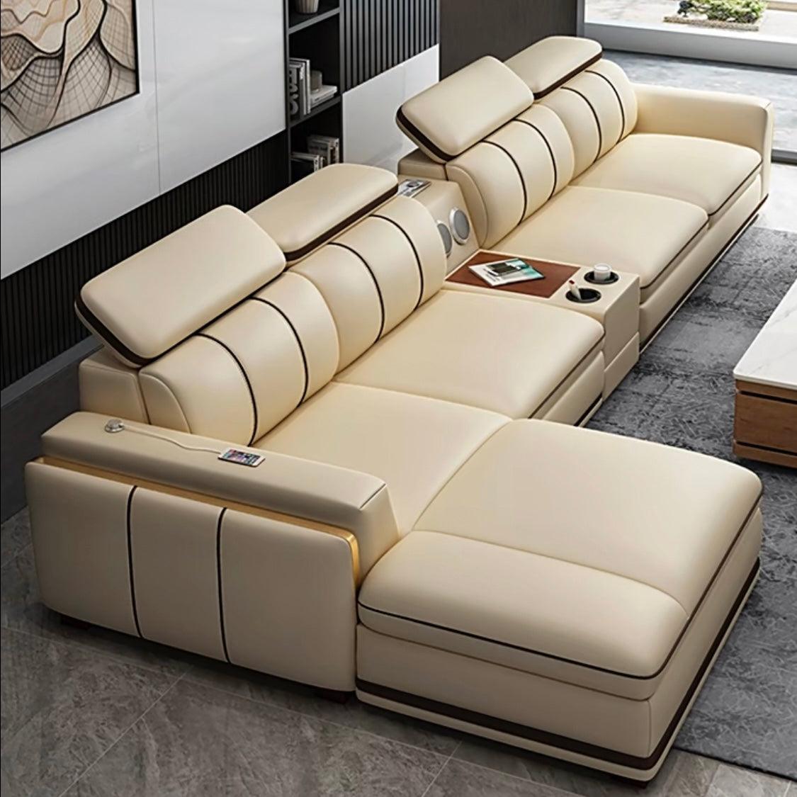 Home Atelier Alonso Leather Sectional Sofa