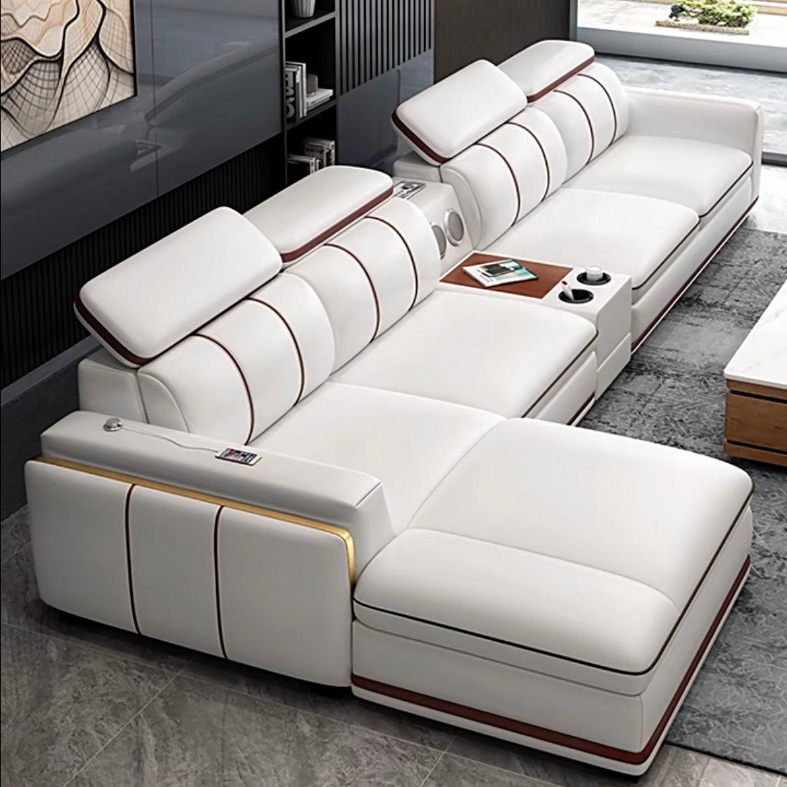 Home Atelier Alonso Leather Sectional Sofa