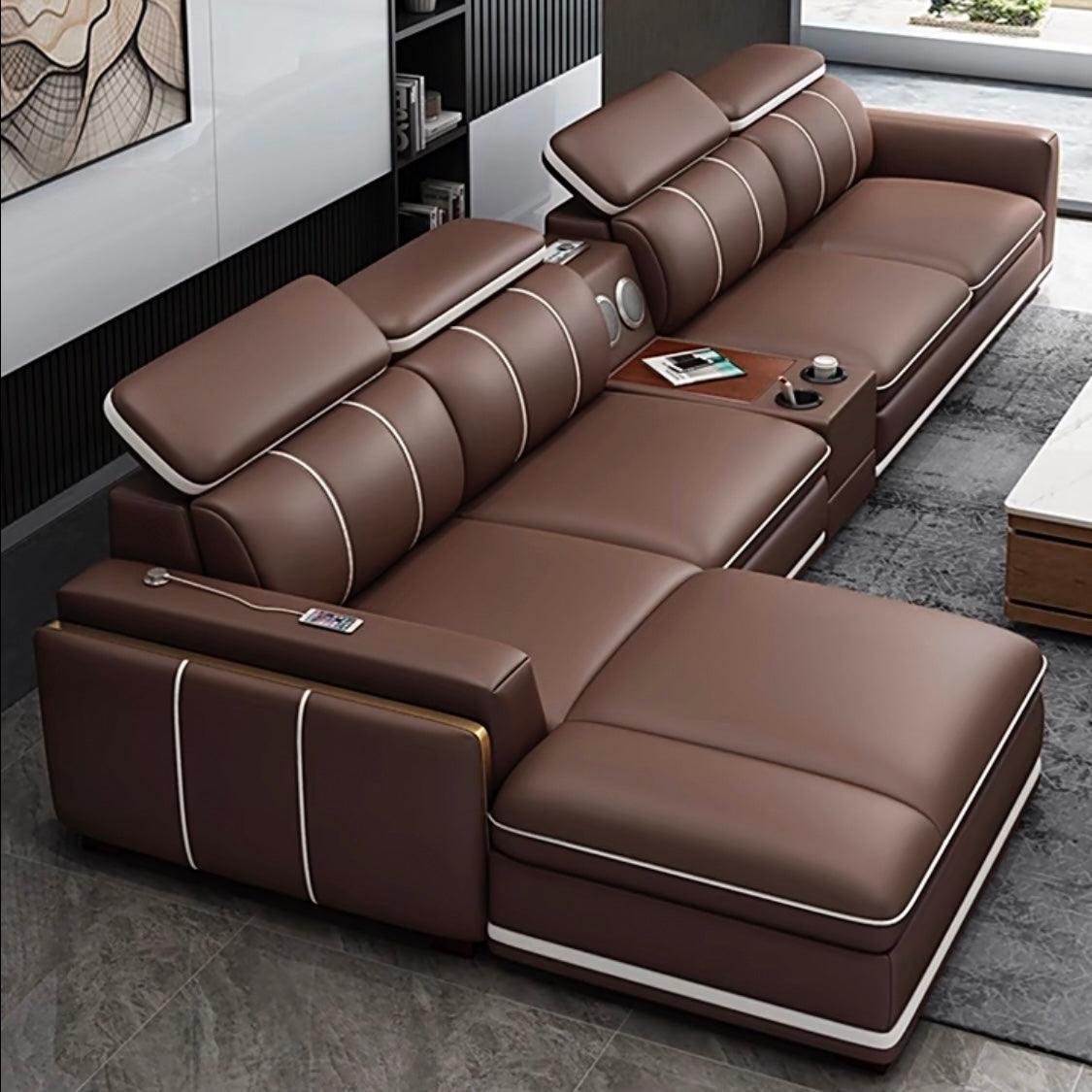 Home Atelier Alonso Leather Sectional Sofa