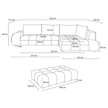 Home Atelier Alpine Sectional Sofa