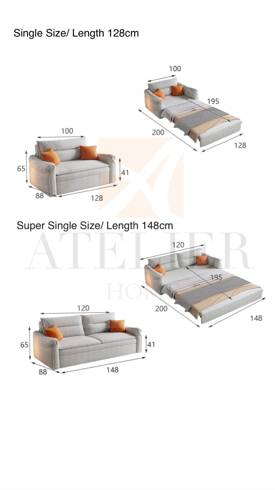 Home Atelier Alvis Storage Sofa Bed