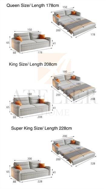 Home Atelier Alvis Storage Sofa Bed