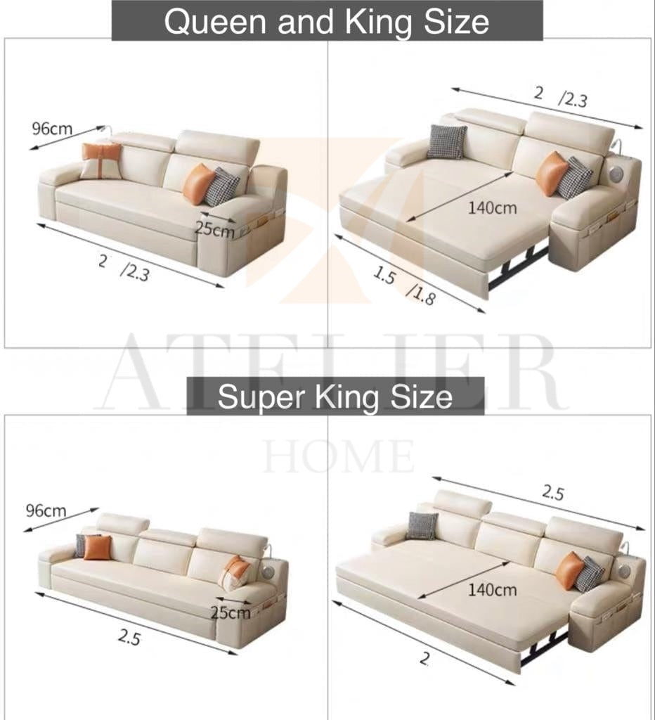 Home Atelier Amelia Sectional Sofa Bed