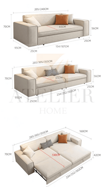 Home Atelier Amira Scratch Resistant Sofa Bed