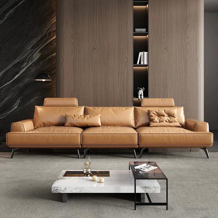 Andes Leather Sectional Sofa Home Atelier