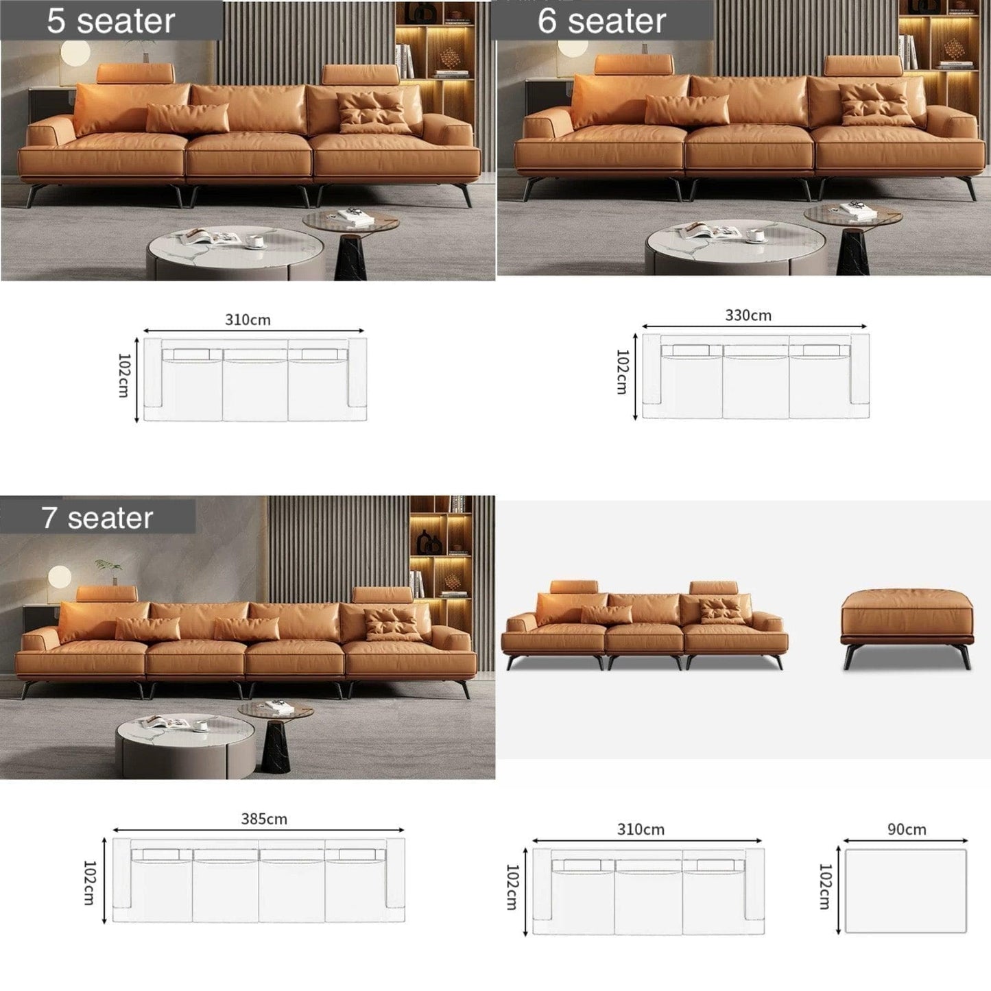 Home Atelier Andes Leather Sectional Sofa