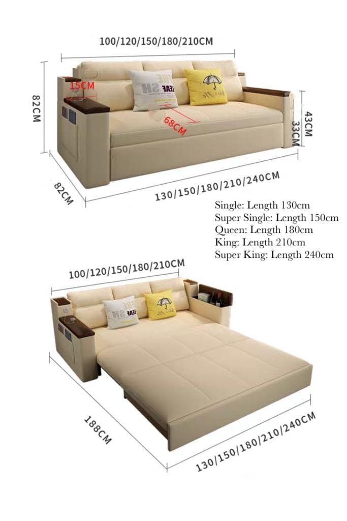 Home Atelier Andrea Storage Sofa Bed