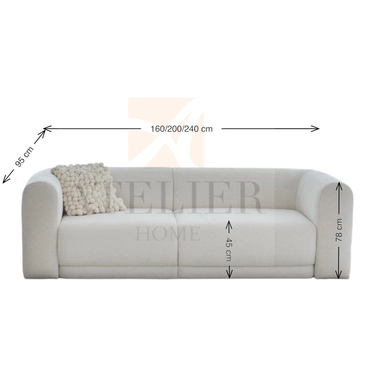 Home Atelier Aniston Scratch Resistant Sectional Sofa