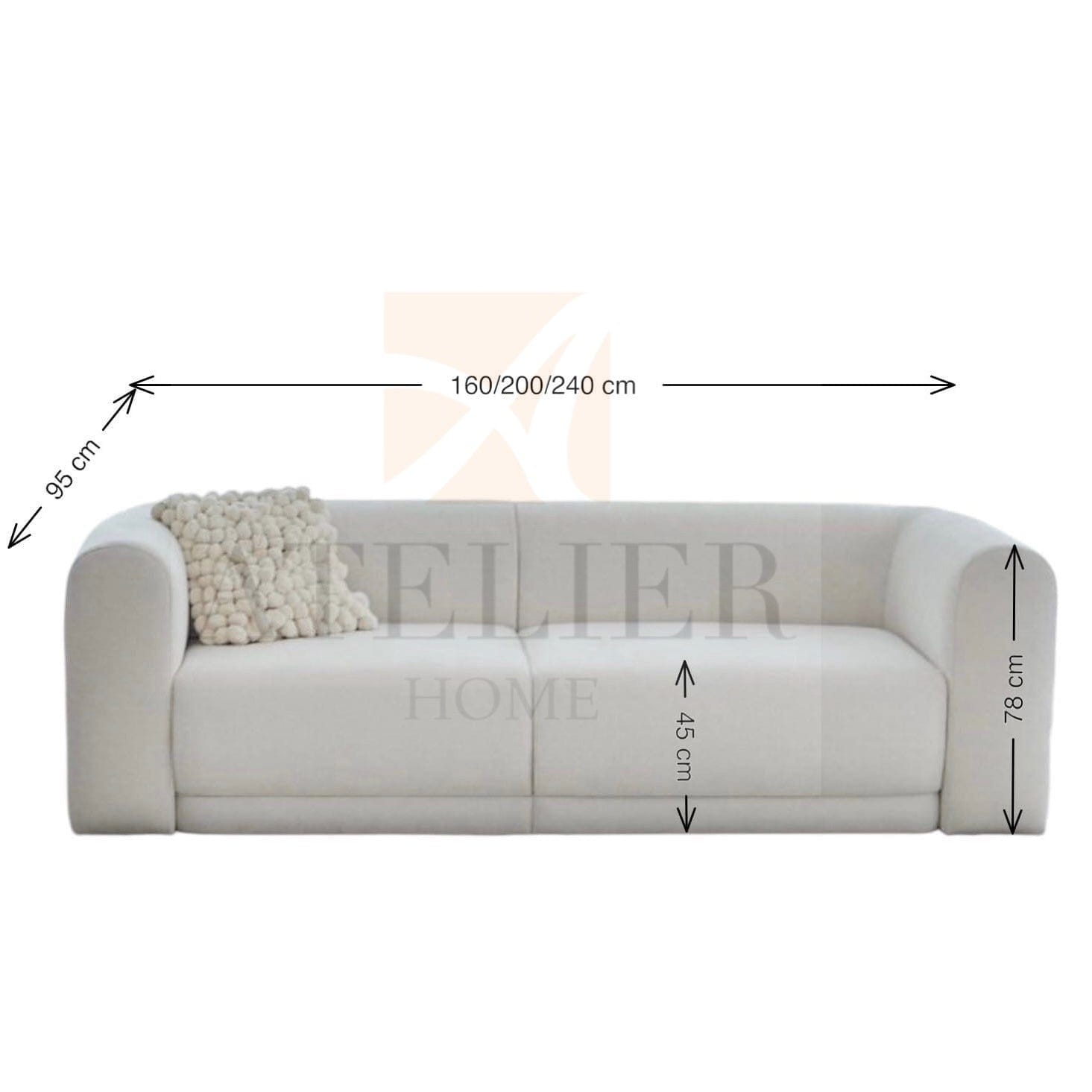 Home Atelier Aniston Scratch Resistant Sectional Sofa