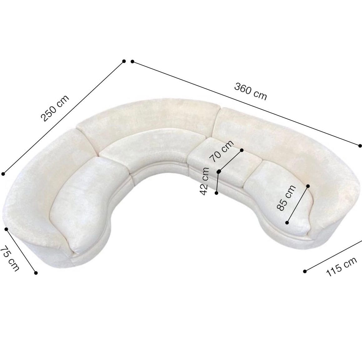 Home Atelier Ansel Sectional Curve Sofa