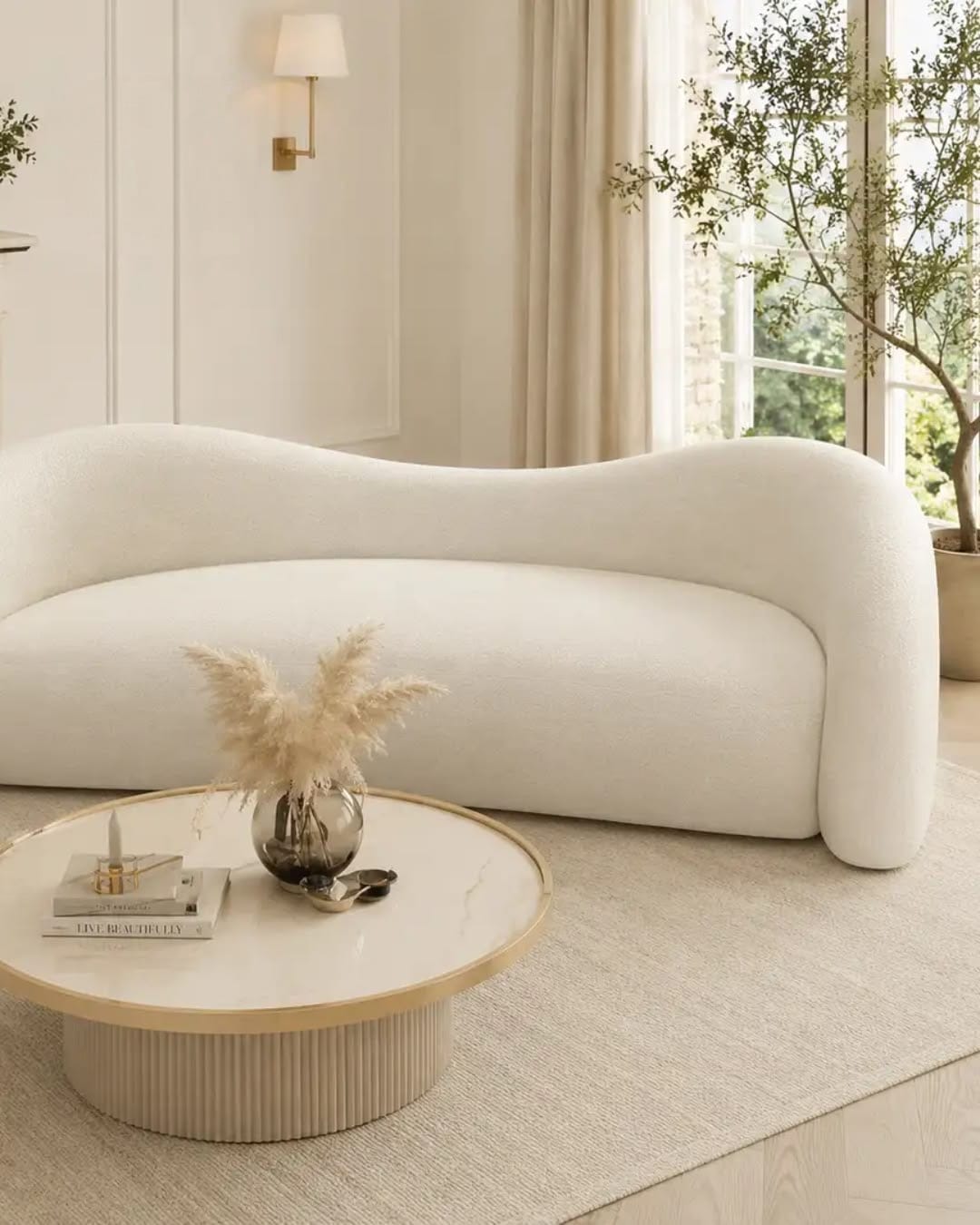 Home Atelier Anthea Performance Boucle Curve Sofa
