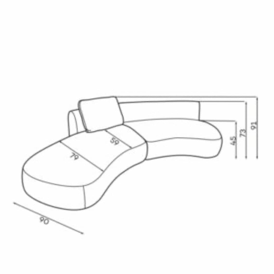 Home Atelier Arch Performance Boucle Curve Sofa