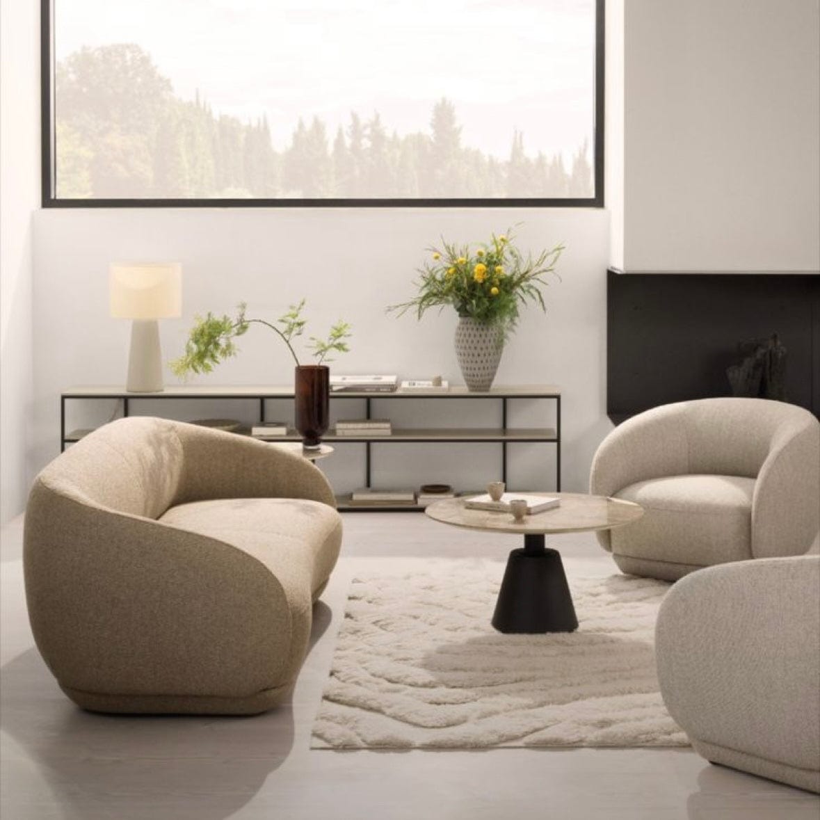 Home Atelier Archie Boucle Curve Sofa