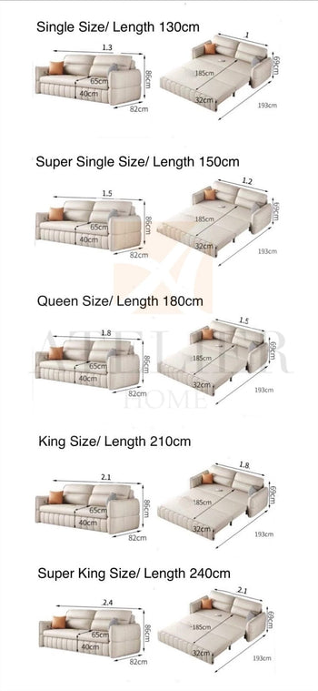 Home Atelier Ariyo Cat Proof Scratch Resistant Storage Sofa Bed