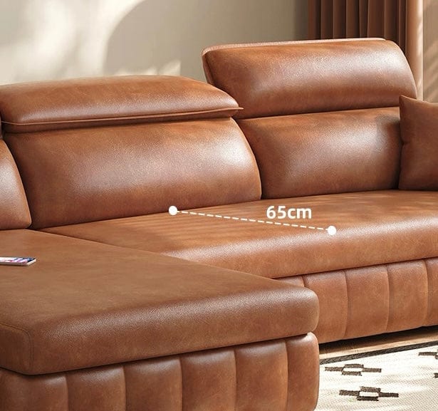 Home Atelier Ariyo Scratch Resistant Leather Storage Sofa Bed