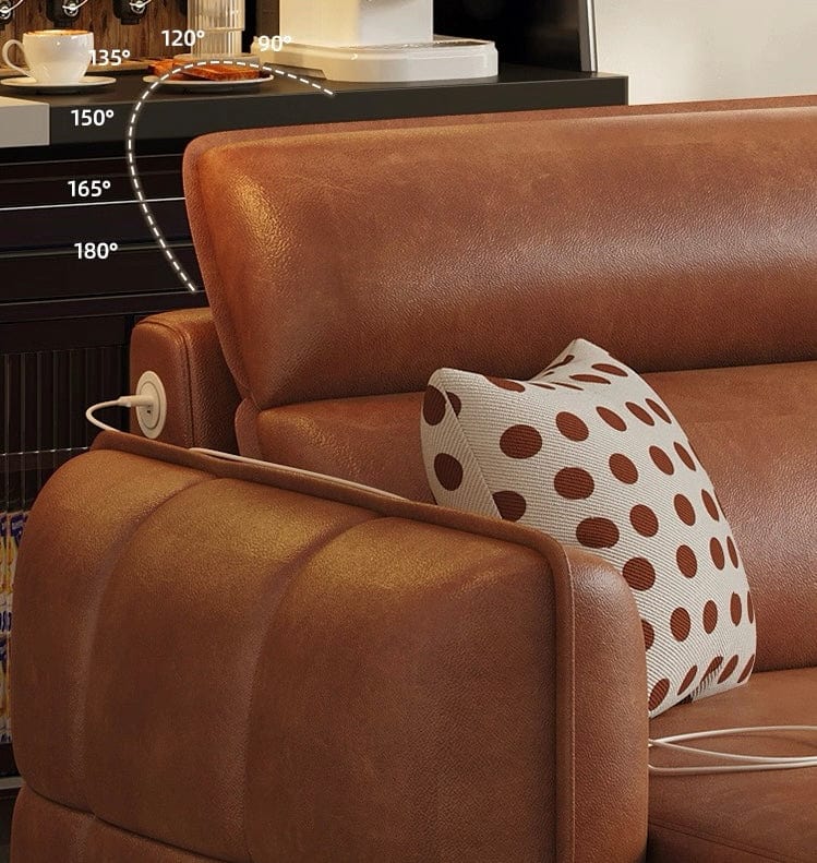 Home Atelier Ariyo Scratch Resistant Leather Storage Sofa Bed