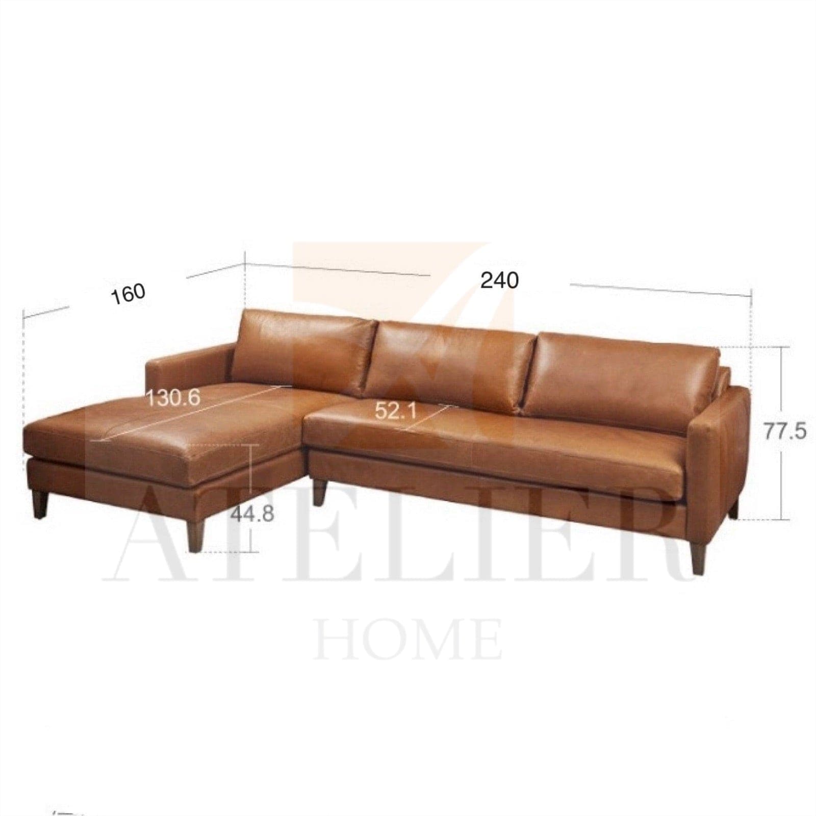 Home Atelier Arthur Leather Sectional Sofa