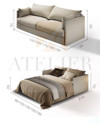 Home Atelier Auburn Foldable Sofa Bed with Mattress