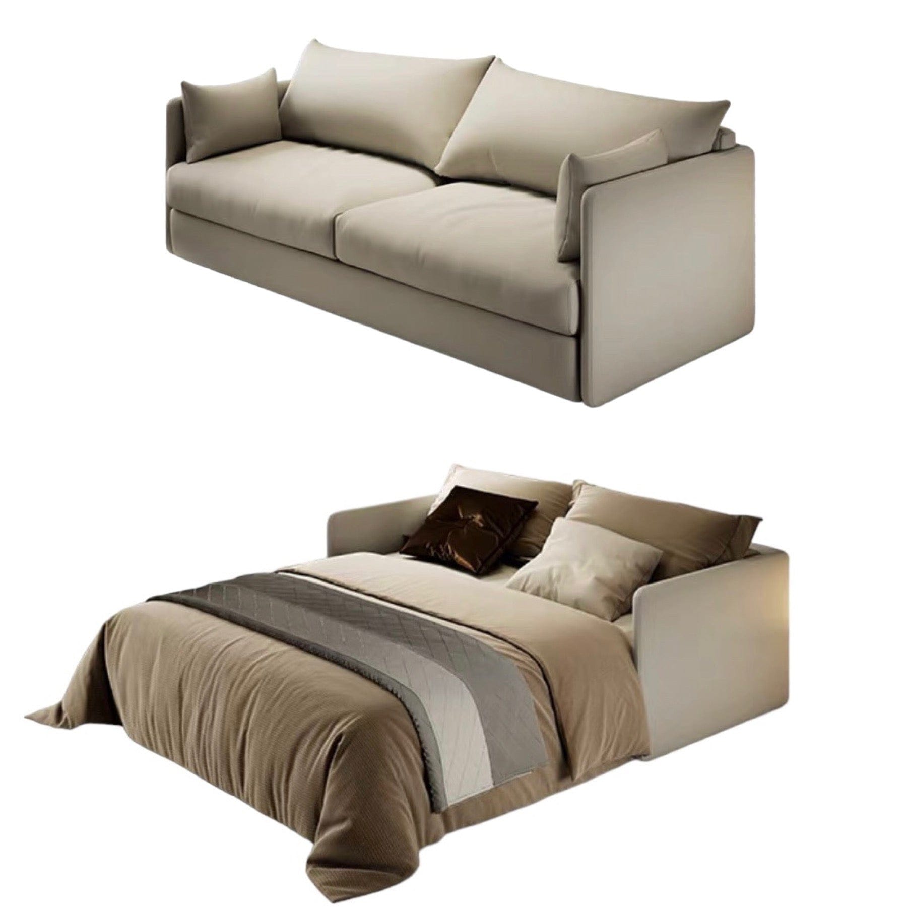 Home Atelier Auburn Foldable Sofa Bed with Mattress