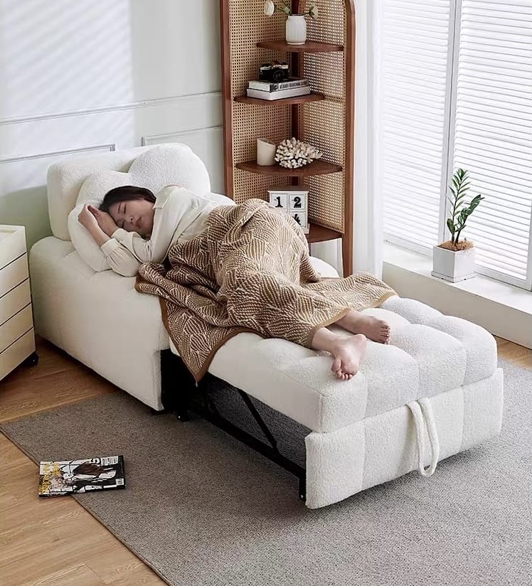 Home Atelier Audre Tufted Pull-out Boucle Sofa Bed (Copy)