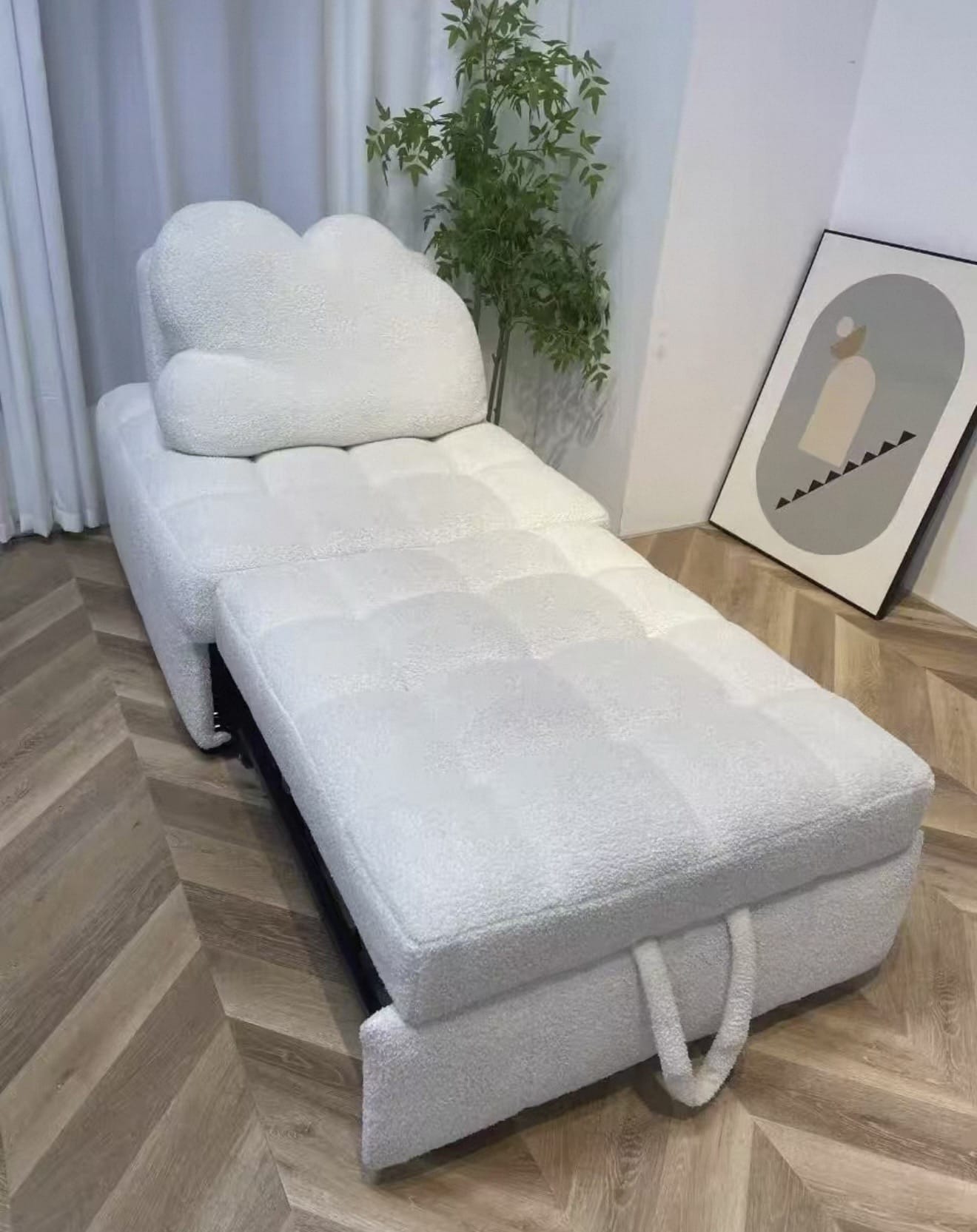 Home Atelier Audre Tufted Pull-out Boucle Sofa Bed (Copy)